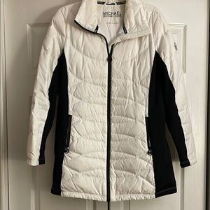 Michael Kors Women's White and Black down Jacket
